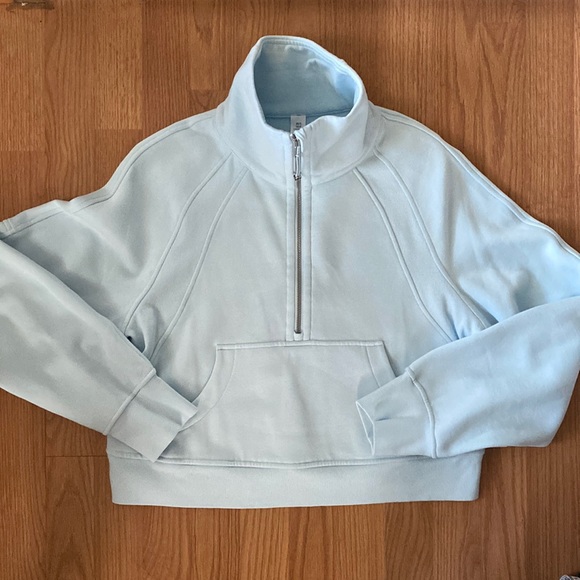 ❤️ Lululemon Scuba Oversized Funnel Neck in Powder Blue Size XS/S NWT - Picture 1 of 13